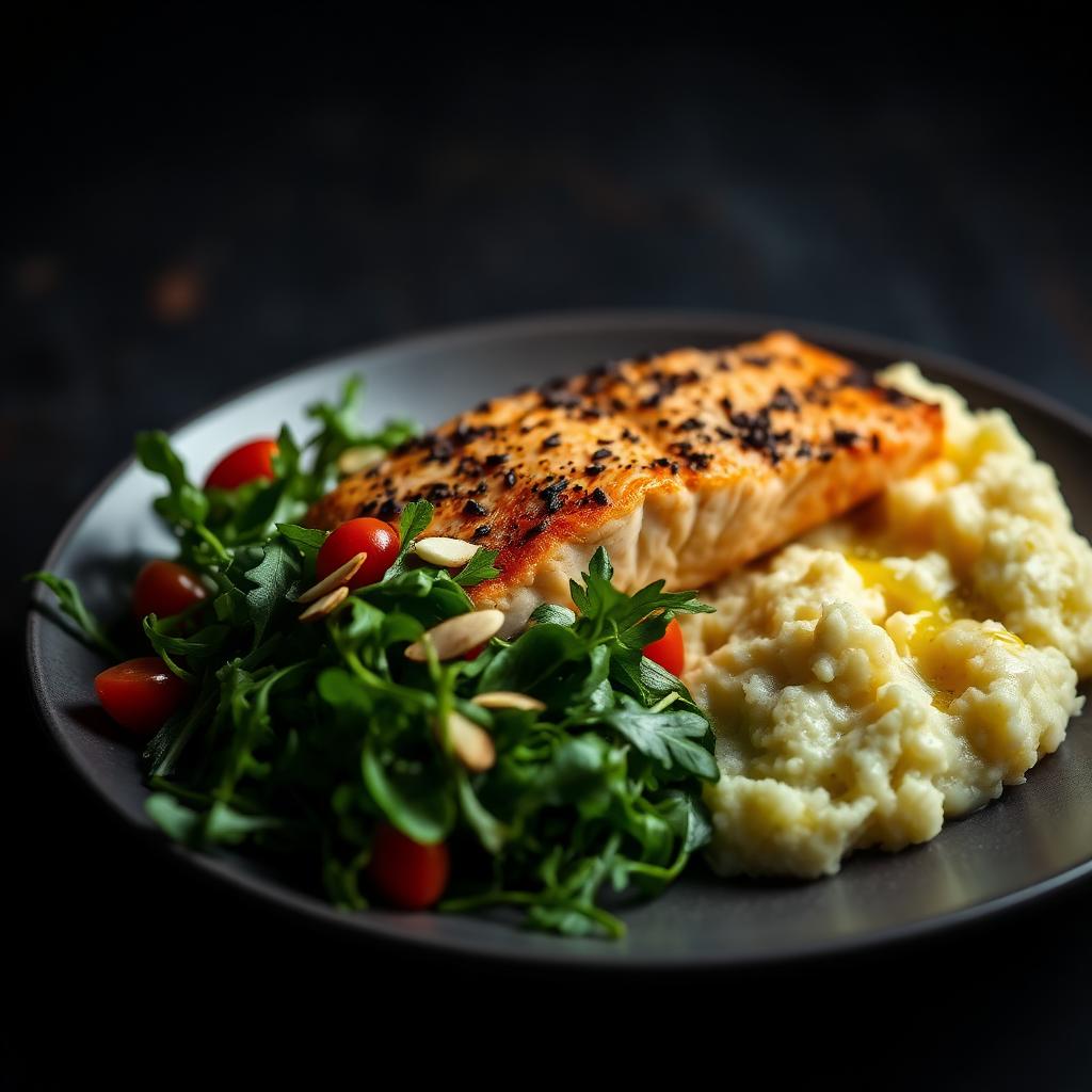 Lemon Salmon with Mashed Potatoes